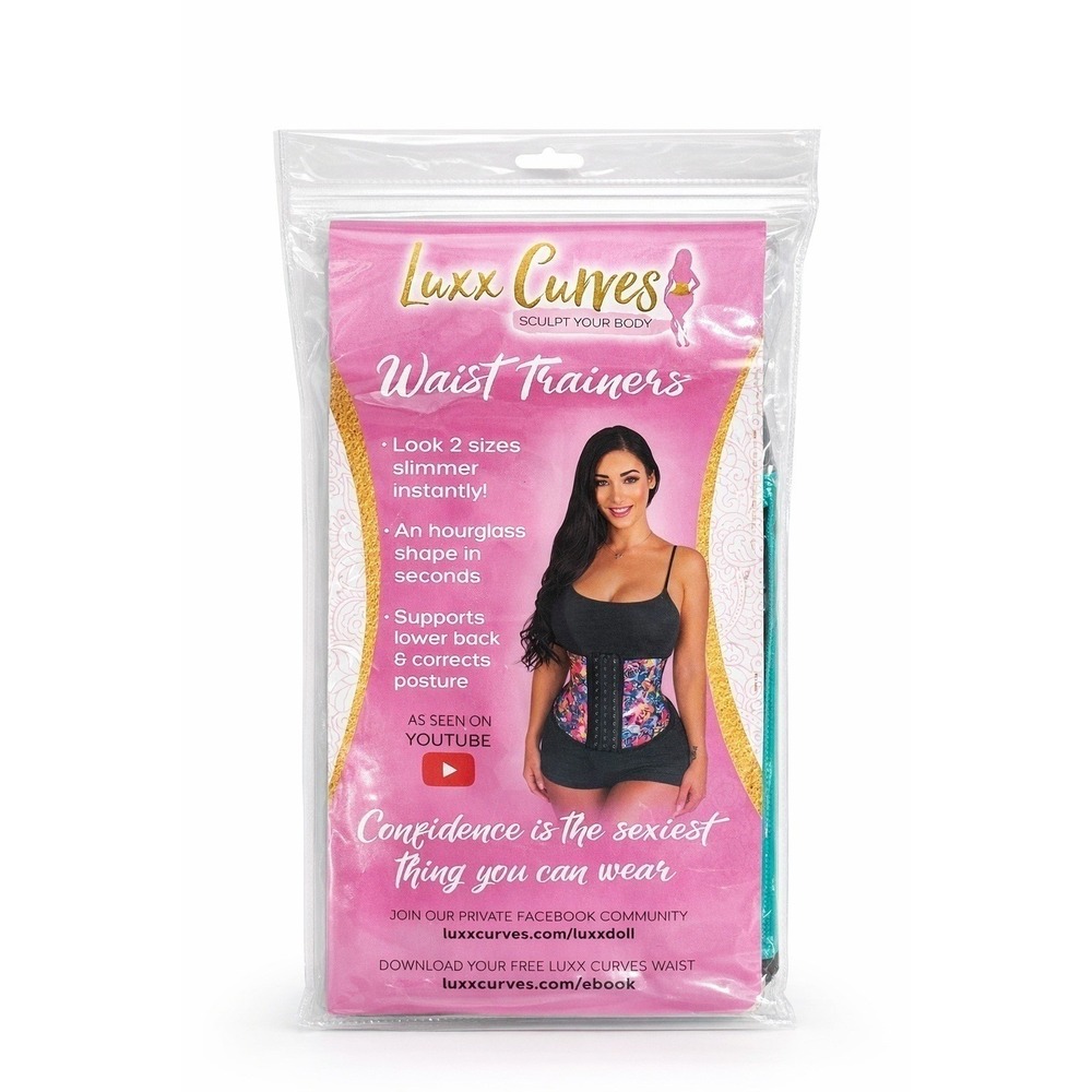 2 pack Luxx Curves Waist Trainer Sculpt Your Body Shapewear Floral Print New XL
